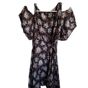 Angie Black and Blue Floral Dress